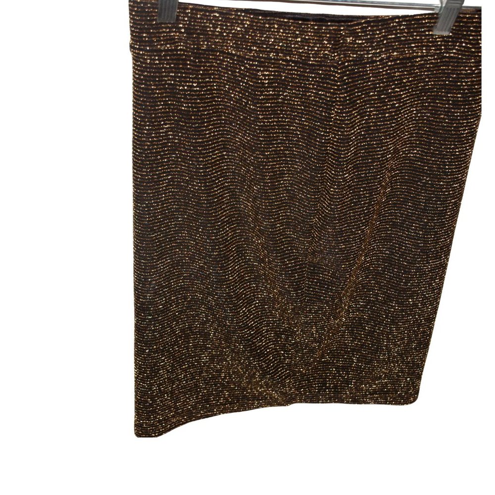 Metallic Gold Party Midi Skirt Forever 21